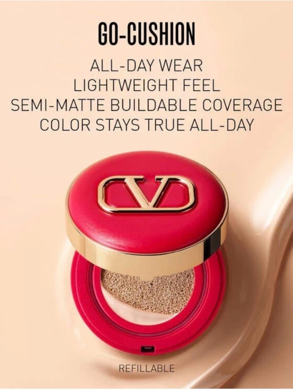 Valentino Beauty Go-Cushion Foundation Refill in the shade LA1 (Light Ambra 1)